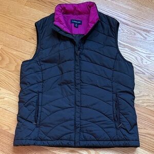Lands’ End Chocolate Quilted Puffer Vest M (10-12)